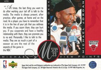 1996 Upper Deck Michael Jordan Michael's Viewpoints 3x5 #VP9 Michael Jordan Back
