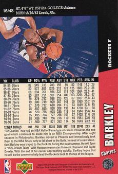 1996-97 Collector's Choice Cardzillion/Folz Mini #16 Charles Barkley Back