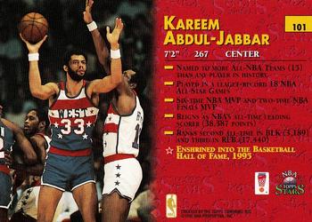 1996-97 Topps Stars #101 Kareem Abdul-Jabbar Back