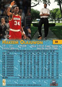 1996-97 Topps Stars #33 Hakeem Olajuwon Back