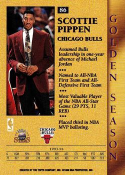1996-97 Topps Stars #86 Scottie Pippen Back