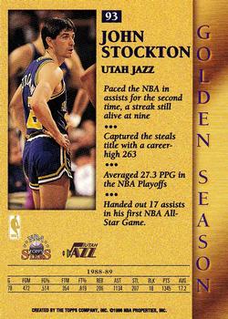 1996-97 Topps Stars #93 John Stockton Back