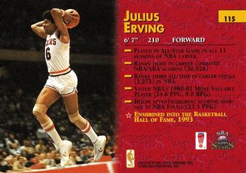 1996-97 Topps Stars #115 Julius Erving Back