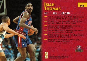 1996-97 Topps Stars #144 Isiah Thomas Back