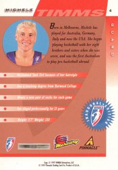 1997 Pinnacle Inside WNBA - Court Collection #4 Michele Timms Back