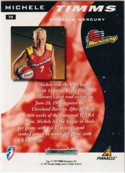 1997 Pinnacle Inside WNBA - Court Collection #75 Michele Timms Back