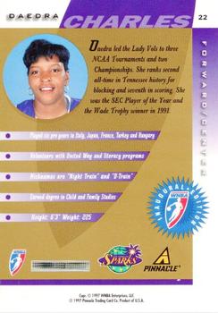 1997 Pinnacle Inside WNBA - Executive Collection #22 Daedra Charles Back