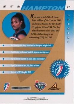 1997 Pinnacle Inside WNBA - Executive Collection #27 Kym Hampton Back