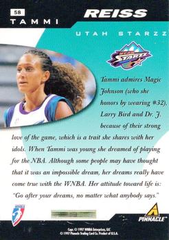 1997 Pinnacle Inside WNBA - Executive Collection #58 Tammi Reiss Back