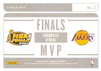 2019-20 Panini Eminence - Finals MVPs Platinum Bar #2 Shaquille O'Neal Back