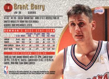 1997-98 Bowman's Best - Atomic Refractors #4 Brent Barry Back