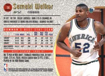 1997-98 Bowman's Best - Atomic Refractors #14 Samaki Walker Back