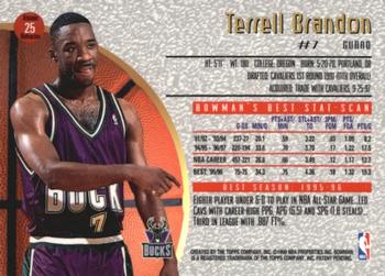 1997-98 Bowman's Best - Atomic Refractors #25 Terrell Brandon Back