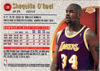 1997-98 Bowman's Best - Atomic Refractors #28 Shaquille O'Neal Back