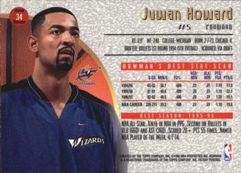 1997-98 Bowman's Best - Atomic Refractors #34 Juwan Howard Back