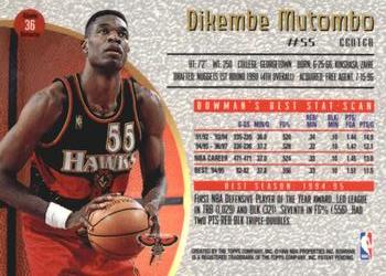 1997-98 Bowman's Best - Atomic Refractors #36 Dikembe Mutombo Back