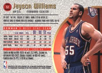 1997-98 Bowman's Best - Atomic Refractors #51 Jayson Williams Back