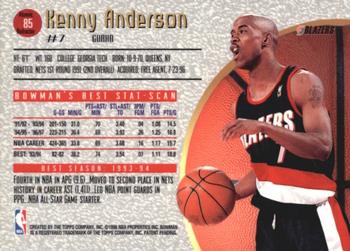 1997-98 Bowman's Best - Atomic Refractors #85 Kenny Anderson Back