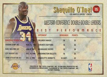 1997-98 Bowman's Best - Atomic Refractors #95 Shaquille O'Neal Back