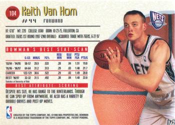 1997-98 Bowman's Best - Atomic Refractors #104 Keith Van Horn Back
