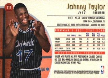 1997-98 Bowman's Best - Atomic Refractors #114 Johnny Taylor Back