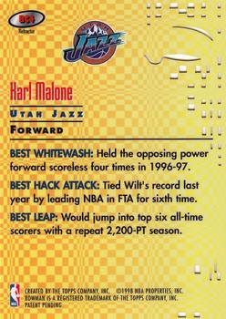 1997-98 Bowman's Best - Best Cuts Refractors #BC4 Karl Malone Back