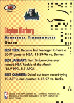 1997-98 Bowman's Best - Best Cuts Refractors #BC9 Stephon Marbury Back