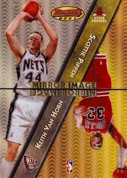 1997-98 Bowman's Best - Mirror Image Refractors #MI4 Scottie Pippen / Keith Van Horn / Kobe Bryant / Cedric Ceballos Front