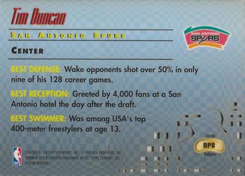 1997-98 Bowman's Best - Picks Atomic Refractors #BP8 Tim Duncan Back