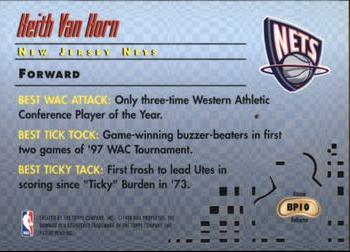 1997-98 Bowman's Best - Picks Atomic Refractors #BP10 Keith Van Horn Back