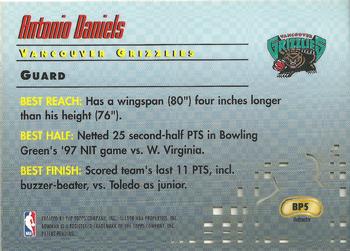 1997-98 Bowman's Best - Picks Refractors #BP5 Antonio Daniels Back