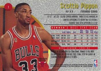 1997-98 Bowman's Best - Refractors #1 Scottie Pippen Back