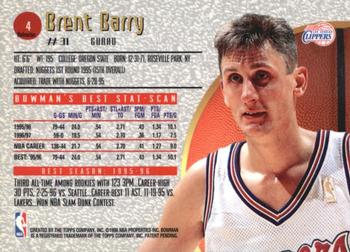 1997-98 Bowman's Best - Refractors #4 Brent Barry Back