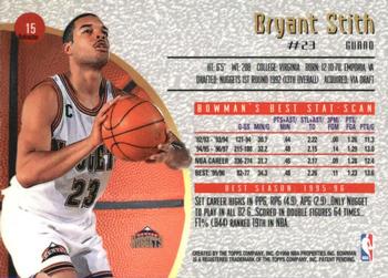 1997-98 Bowman's Best - Refractors #15 Bryant Stith Back