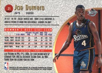 1997-98 Bowman's Best - Refractors #21 Joe Dumars Back