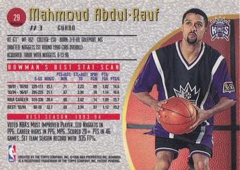 1997-98 Bowman's Best - Refractors #29 Mahmoud Abdul-Rauf Back