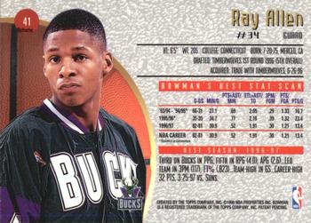 1997-98 Bowman's Best - Refractors #41 Ray Allen Back