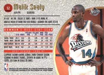 1997-98 Bowman's Best - Refractors #52 Malik Sealy Back