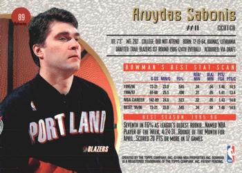 1997-98 Bowman's Best - Refractors #89 Arvydas Sabonis Back
