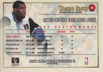 1997-98 Bowman's Best - Refractors #94 Shawn Kemp Back