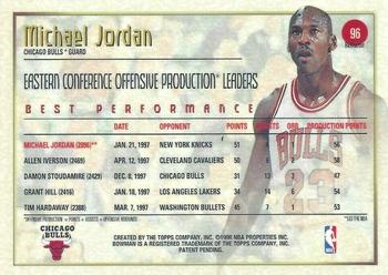 1997-98 Bowman's Best - Refractors #96 Michael Jordan Back