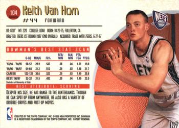 1997-98 Bowman's Best - Refractors #104 Keith Van Horn Back