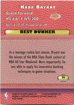 1997-98 Bowman's Best - Techniques Atomic Refractors #T4 Kobe Bryant Back