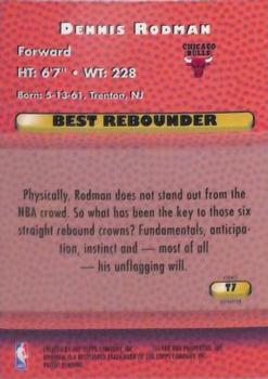 1997-98 Bowman's Best - Techniques Atomic Refractors #T7 Dennis Rodman Back