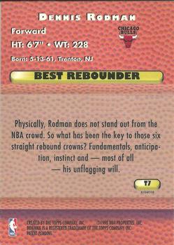 1997-98 Bowman's Best - Techniques Refractors #T7 Dennis Rodman Back
