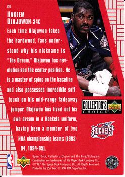 1997-98 Collector's Choice - You Crash the Game Scoring Exchange #R10 Hakeem Olajuwon Back