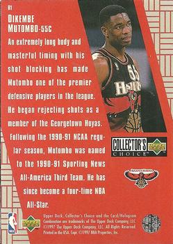 1997-98 Collector's Choice - You Crash the Game Scoring Exchange #R1 Dikembe Mutombo Back