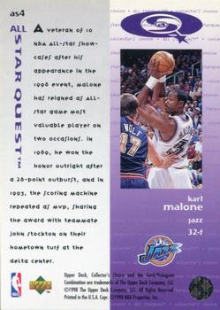1997-98 Collector's Choice - All StarQuest #AS4 Karl Malone Back