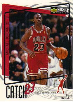 1997-98 Collector's Choice - Catch 23 3x5 #C1 Michael Jordan Front