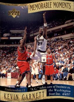 1997-98 Collector's Choice - Memorable Moments #5 Kevin Garnett Front
